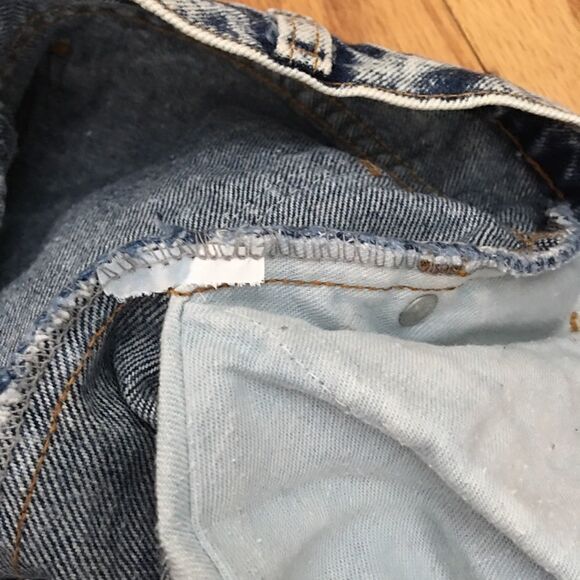 VINTAGE 1980’s Levi’s 505 Orange Tab Dark Wash Jeans | 34 Waist - Picture 8 of 8